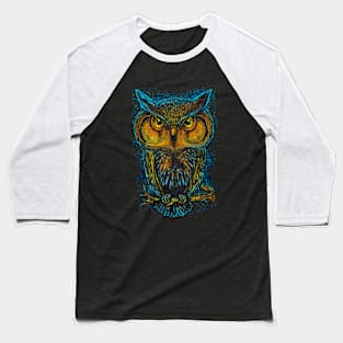 Owl Brush Baseball T-Shirt